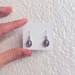 Silver teardrop earrings